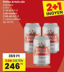 Spar Stella Artois sör ajánlat