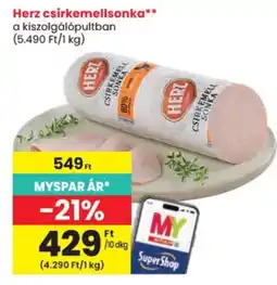 Spar Herz csirkemellsonka ajánlat