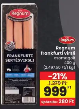 Spar Regnum frankfurti virsli ajánlat