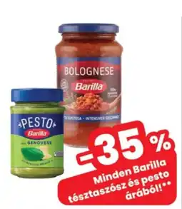 Interspar Barilla tésztaszósz és pesto ajánlat