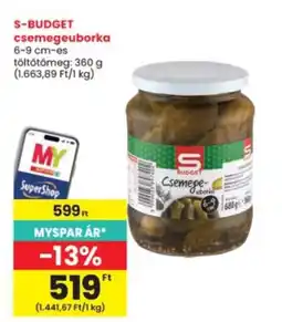 Interspar S-budget csemegeuborka ajánlat