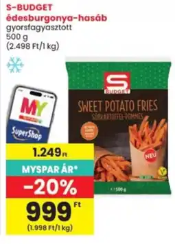 Interspar S-budget édesburgonya-hasáb ajánlat
