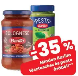Spar Barilla tésztaszósz és pesto ajánlat