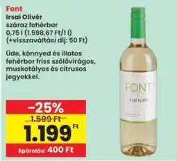 Interspar Font irsai oliver ajánlat