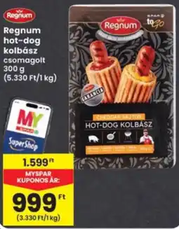 Interspar Regnum hot-dog kolbász ajánlat