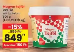 Interspar Magyar tejföl ajánlat