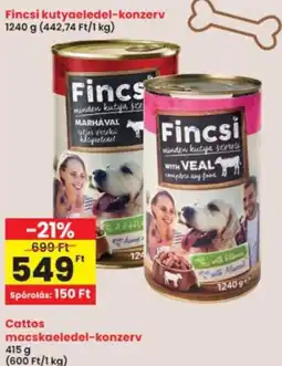Interspar Fincsi kutyaeledel-konzerv ajánlat