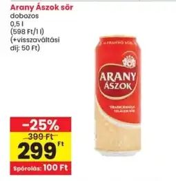 Spar Arany Ászok sör ajánlat