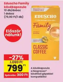 Interspar Eduscho family kávékapszula ajánlat