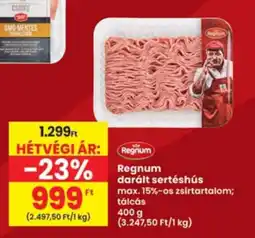 Interspar Regnum darált sertéshús ajánlat