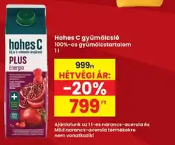 Interspar Hohes C gyümölcslé ajánlat