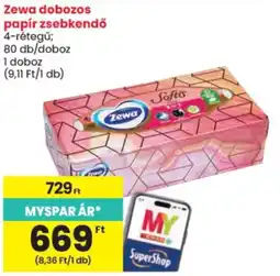 Spar Zewa dobozos papír zsebkendő ajánlat