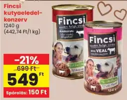 Spar Fincsi kutyaeledel-konzerv ajánlat