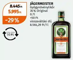 Müller Jägermeister gyógynövénylikőr ajánlat