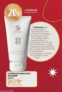 Rossmann Schüssler hidratáló arckrém ajánlat