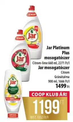 Coop Jar mosogatószer ajánlat