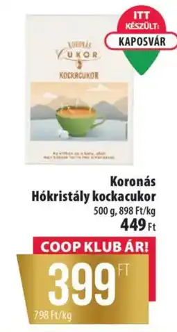 Coop koronás hókristály kockacukor ajánlat