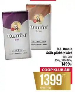 Coop D.E. Omnia őrölt-pörkölt kávé ajánlat