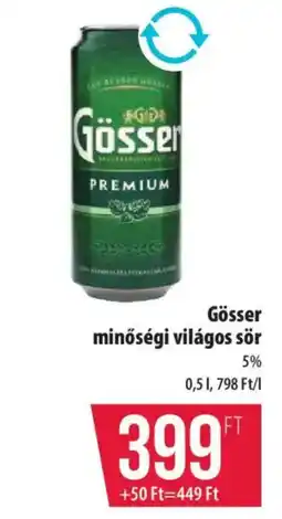 Coop Gösser minőségi világos sör ajánlat