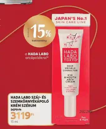 Hada labo száj- és szemkörnyékápoló krém szérum