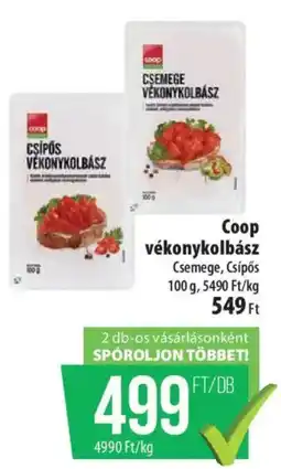 Coop Coop vékonykolbász ajánlat