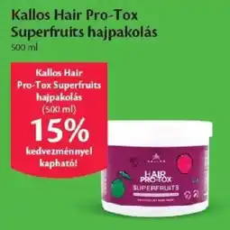 EcoFamily Kallos hair pro-tox superfruits hajpakolás ajánlat