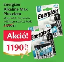 EcoFamily Energizer Alkaline Max Plus elem ajánlat