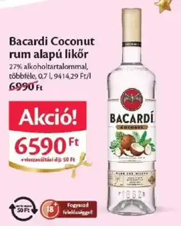 EcoFamily Bacardi coconut rum alapú likör ajánlat