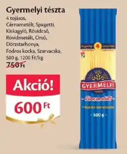 EcoFamily Gyermelyi tészta ajánlat