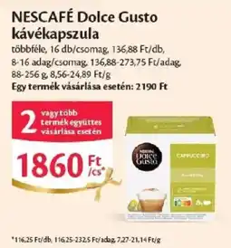EcoFamily Nescafe dolce gusto kavé kapszula ajánlat