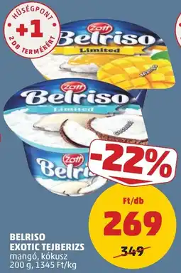 PENNY Zott belriso exotic tejberizs mangó, kókusz ajánlat