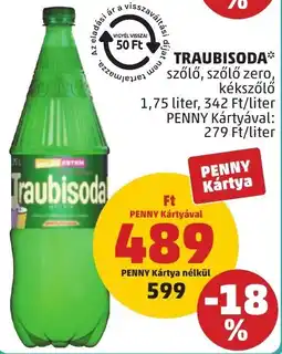 PENNY Traubisoda szőlő, szőlő zero, kékszőlő ajánlat