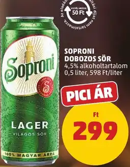 PENNY Soproni dobozos sör ajánlat