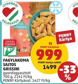 PENNY Fagylakoma sajtos grissini ajánlat