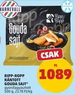 PENNY Ripp-Ropp rántott gouda sajt ajánlat