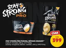 PENNY Stay strong pro pudding, réteges joghurt ajánlat