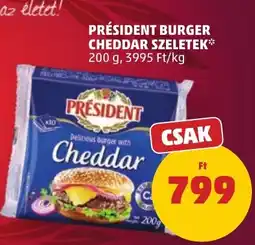 PENNY President cheddar szeletek ajánlat