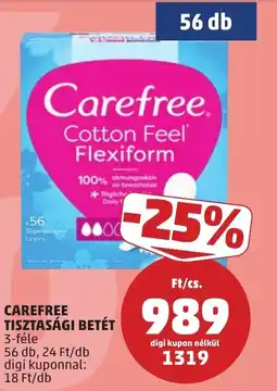 PENNY Carefree tisztasági betét ajánlat