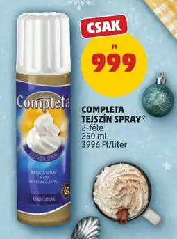 PENNY Completa tejszín spray ajánlat