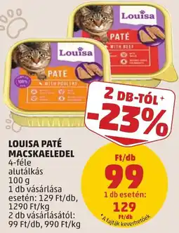 PENNY Louisa paté macskaeledel ajánlat
