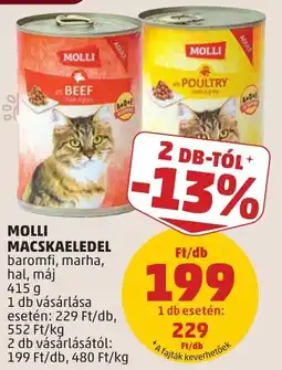 PENNY Molli macskaeledel ajánlat