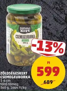 PENNY Zöldségeskert csemegeuborka ajánlat