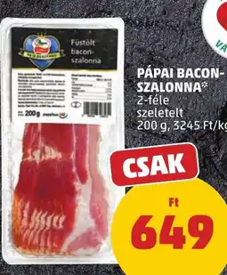 PENNY Pápai bacon-szalonna ajánlat