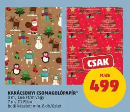 PENNY Karácsonyi csomagolópapír ajánlat