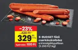 Interspar S-budget főző cserkészkolbász ajánlat