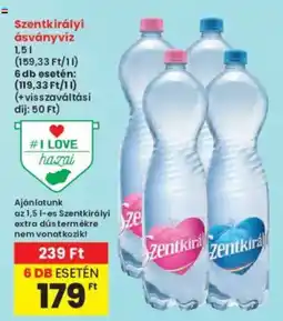 Interspar Szentkirályi ásványvíz ajánlat