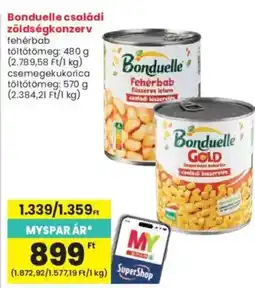 Interspar Bonduelle családi zöldségkonzerv ajánlat