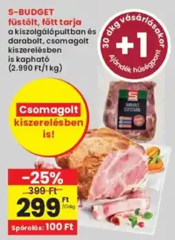 Interspar S-budget füstölt, főtt tarja ajánlat