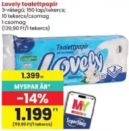 Spar Lovely toalettpapír ajánlat