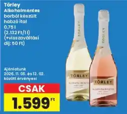 Interspar Törley alkoholmentes borból készült habzó ital ajánlat
